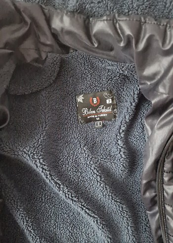 Erkekler için Mavi Desenli Fermuarlı Mont - Görsel 5