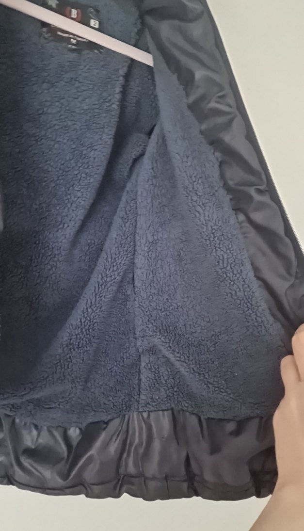 Erkekler için Mavi Desenli Fermuarlı Mont - Görsel 3