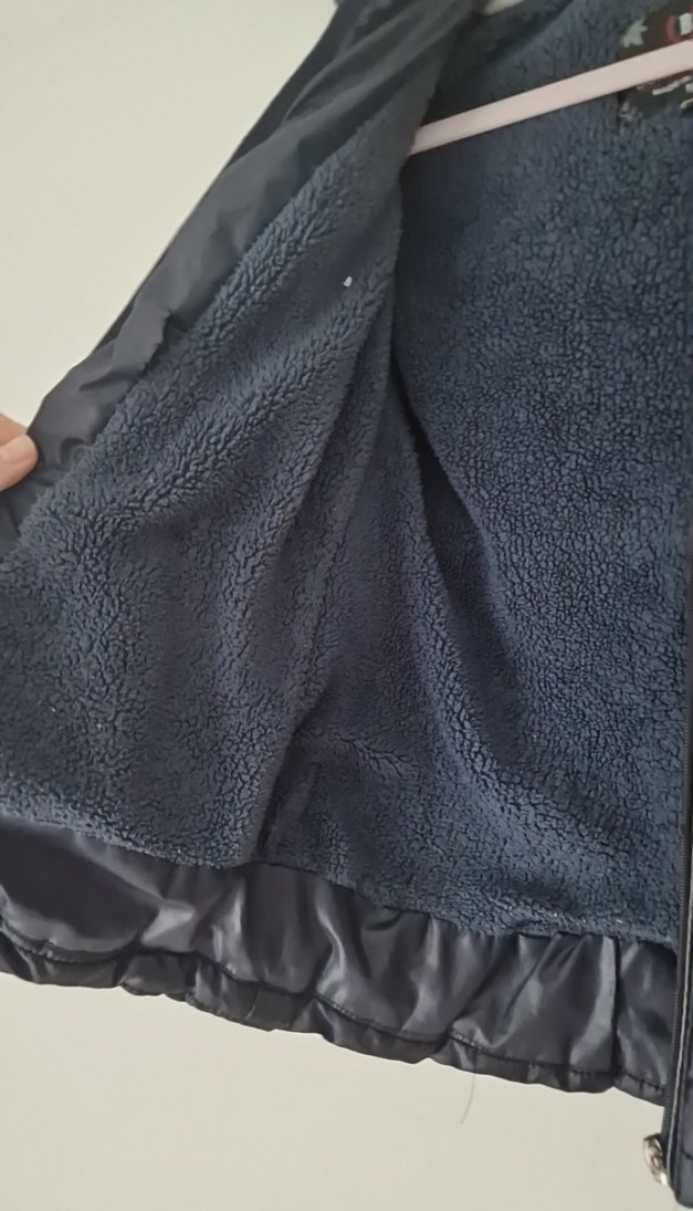 Erkekler için Mavi Desenli Fermuarlı Mont - Görsel 2