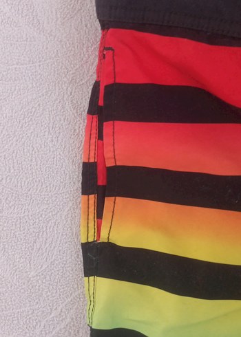 Renkli Çizgili Erkek Mayo Şortu - Görsel 7