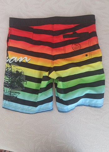 Renkli Çizgili Erkek Mayo Şortu - Görsel 2