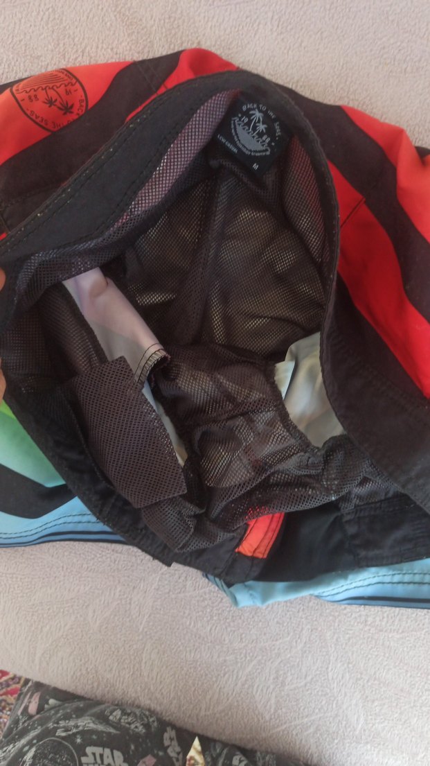 Renkli Çizgili Erkek Mayo Şortu - Görsel 5