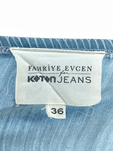 36 Beden mavi Renk Koton Bluz %70 İndirimli.