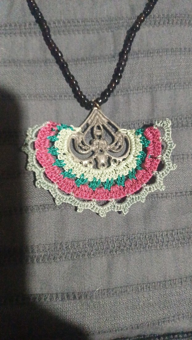 Bohem Oya İşlemeli Elişi Kadın Kolye - Görsel 3