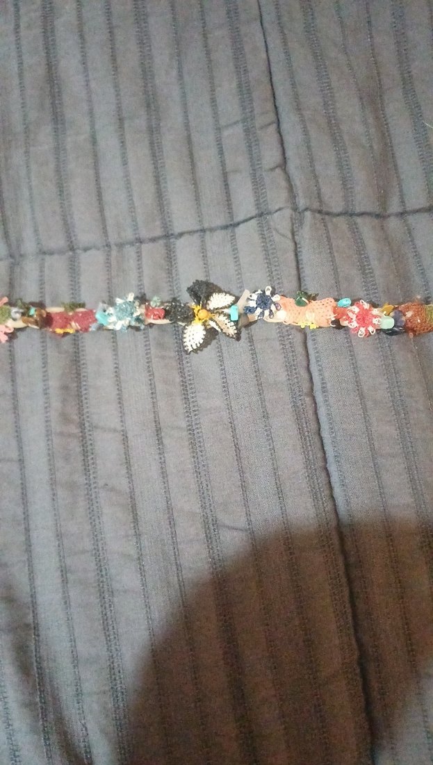 Renkli Nakışlı Uzun Bohem Mekik Oyası El Yapımı Kolye - Görsel 3