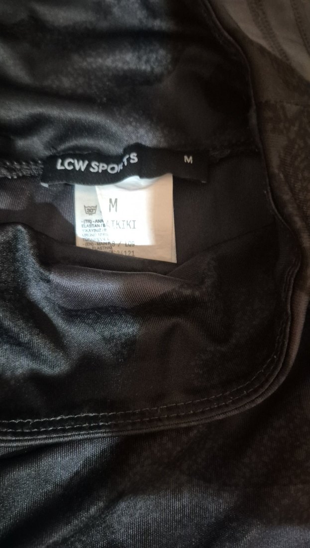 Gri Kamuflaj Desenli Bantlı Kadın Tayt - Görsel 5