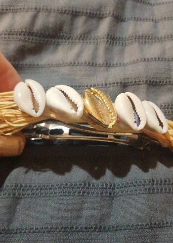 Bohem Deniz Kabuklu Püsküllü Kadın Toka - Görsel 5