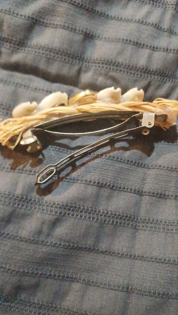 Bohem Deniz Kabuklu Püsküllü Kadın Toka - Görsel 3