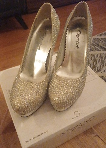 Parlak taşlı Platform Yüksek Topuklu Ayakkabı - Görsel 2