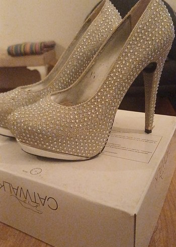 Parlak taşlı Platform Yüksek Topuklu Ayakkabı - Görsel 3