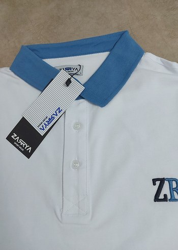 Lacoste Beyaz Mavi Yakalı Erkek Polo Tişört
