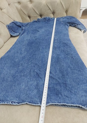 Trendyol & Milla Yüksek Yakalı Mavi Denim Elbise