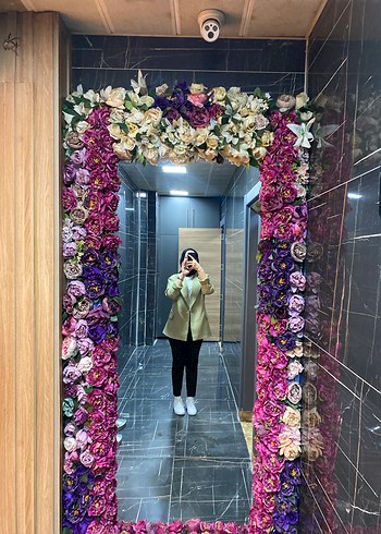 m Beden Drapeli Camel Kadın Blazer Ceket