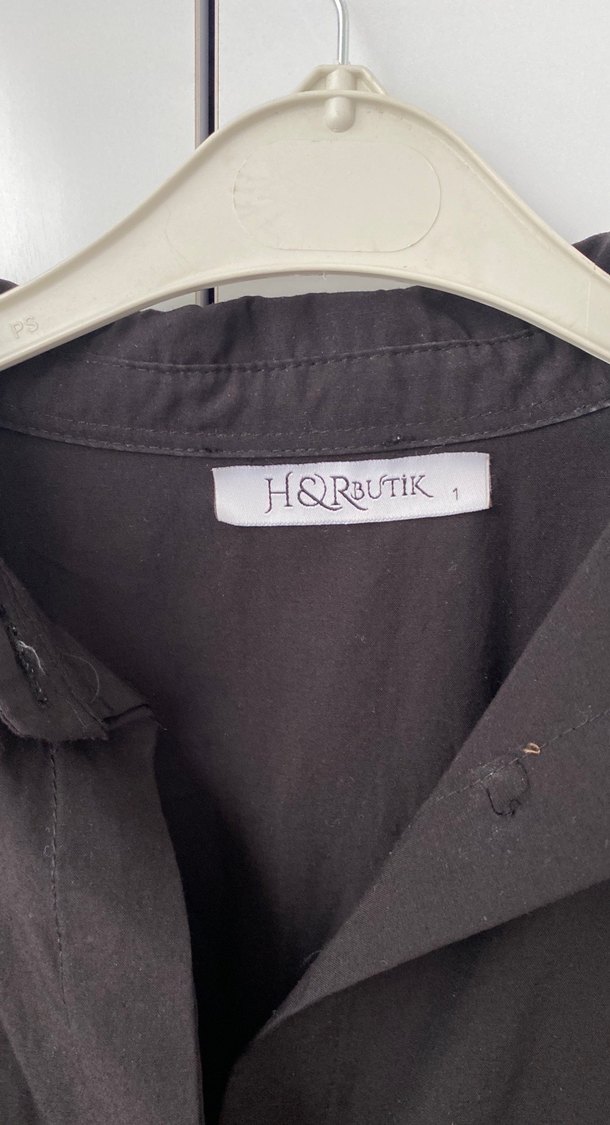 Kuşaklı Siyah Hamile Uzun Kollu Bluz - Görsel 2