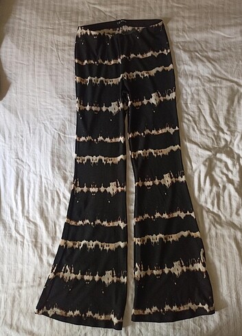 Ambar Yarı Transparan Batik Pantolon
