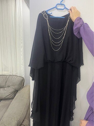 xl Beden siyah Renk Abiye elbise