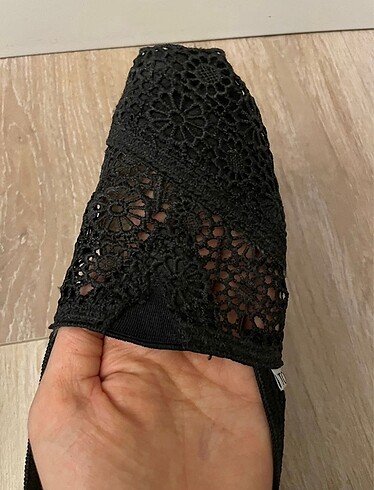 TOMS Toms Siyah Dantelli