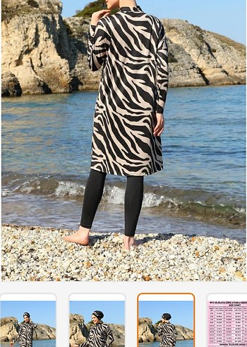 Zebra desenli kadın haşema - Görsel 6