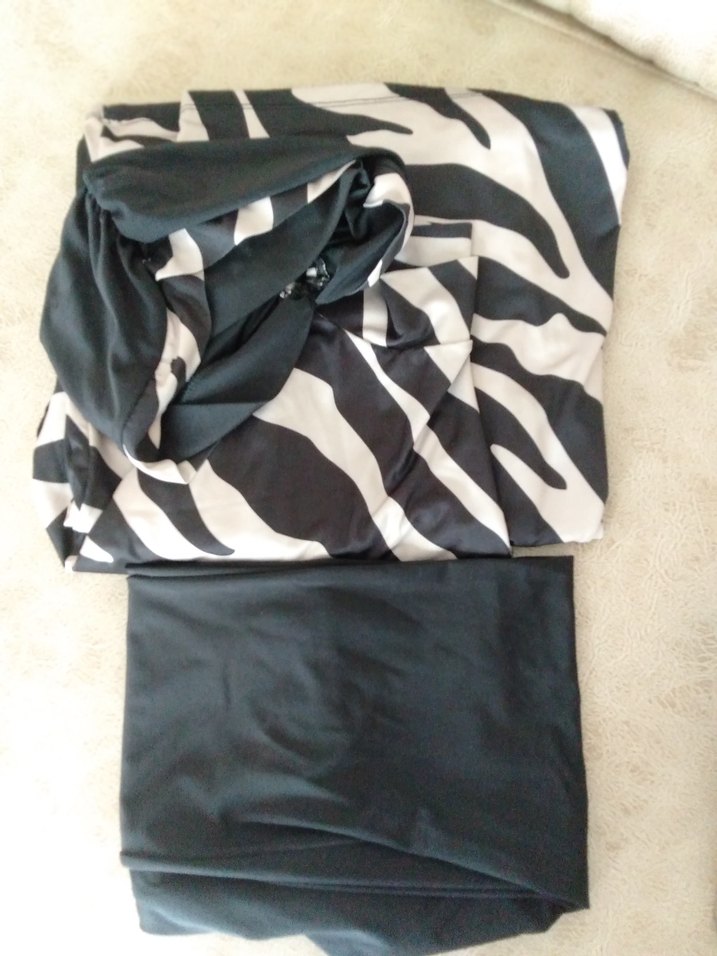 Zebra desenli kadın haşema - Görsel 3