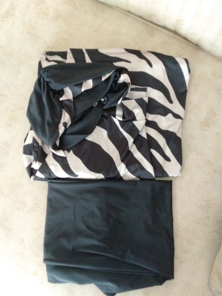 Zebra desenli kadın haşema - Görsel 2