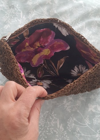 Diğer Diger Kahverengi Örgü Kadın Clutch Çanta