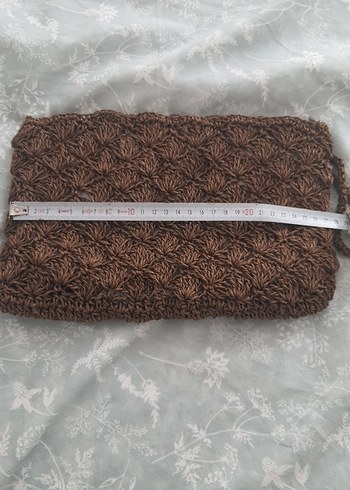  Beden Diger Kahverengi Örgü Kadın Clutch Çanta