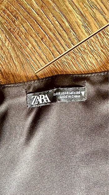 s Beden siyah Renk ZARA SUNİ DERİ KORSE TOP