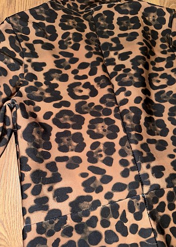 LİSMİNA Leopar Desenli Uzun Kollu Kadın Tulum - Görsel 8