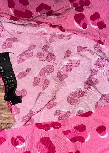 BSL Uzun Pembe Bağlamalı Bağcıklı Kadın elbise - Görsel 2