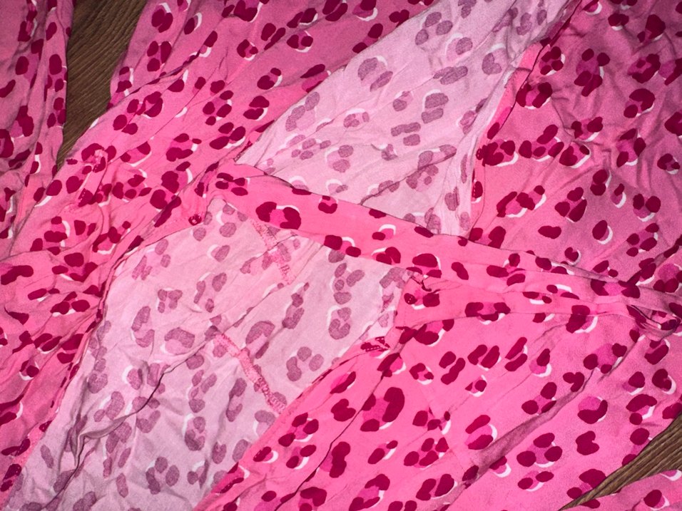 BSL Uzun Pembe Bağlamalı Bağcıklı Kadın elbise - Görsel 4