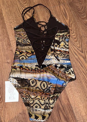 Zeki Boncuk Detaylı  Desenli Kadın Mayo - Görsel 2