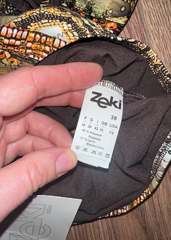 Zeki Boncuk Detaylı  Desenli Kadın Mayo - Görsel 5