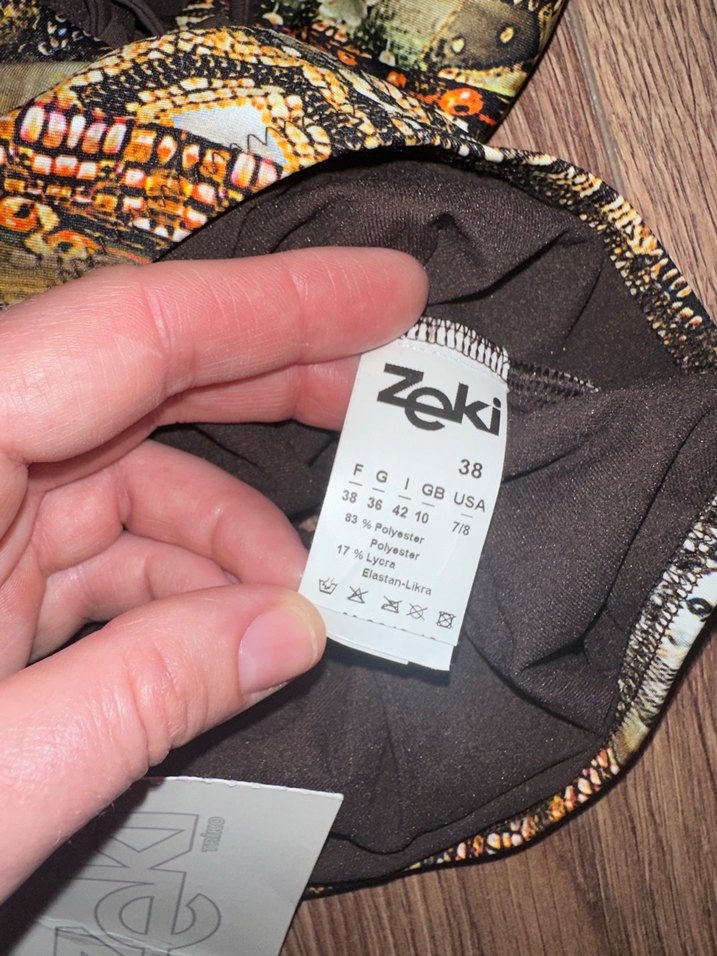 Zeki Boncuk Detaylı  Desenli Kadın Mayo - Görsel 5