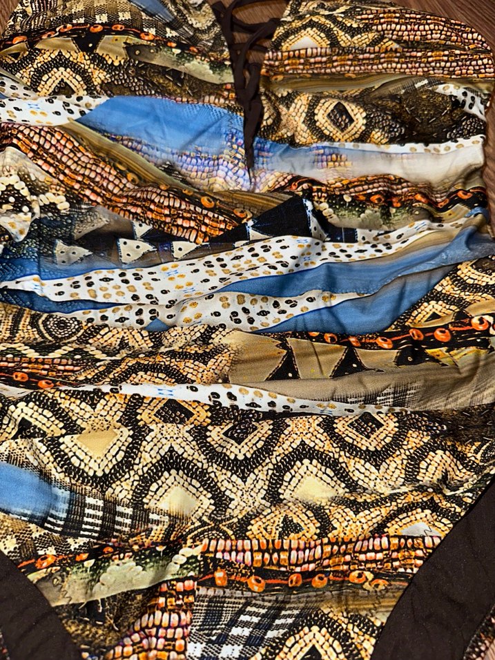 Zeki Boncuk Detaylı  Desenli Kadın Mayo - Görsel 3