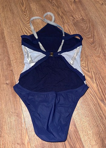 Zeki Mavi Gri Tokalı Kadın Mayo - Görsel 5