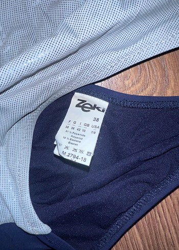 Zeki Mavi Gri Tokalı Kadın Mayo - Görsel 4