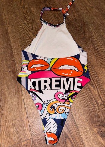 Renkli Pop Art Desenli Kadın Mayo - Görsel 3