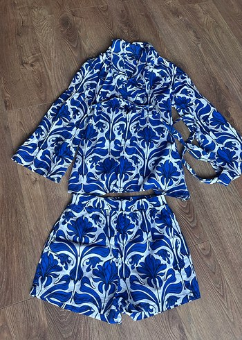 ethnic  100% cotton kimono shorts - Görsel 2