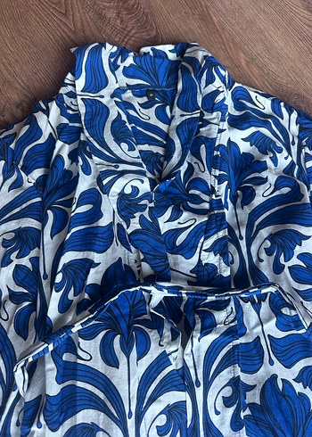 ethnic  100% cotton kimono shorts - Görsel 3