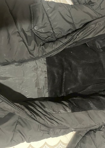 Kürklü Siyah Uzun Kadın Kışlık Mont - Görsel 2