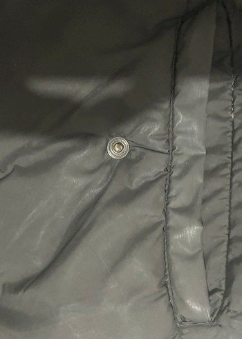 Kürklü Siyah Uzun Kadın Kışlık Mont - Görsel 4