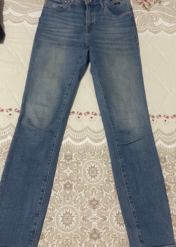 Kadın Mavi Denim Normal Bel Pantolon - Görsel 2