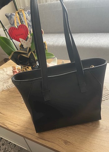 Kadın Siyah Deri Omuz Çantası - Görsel 2