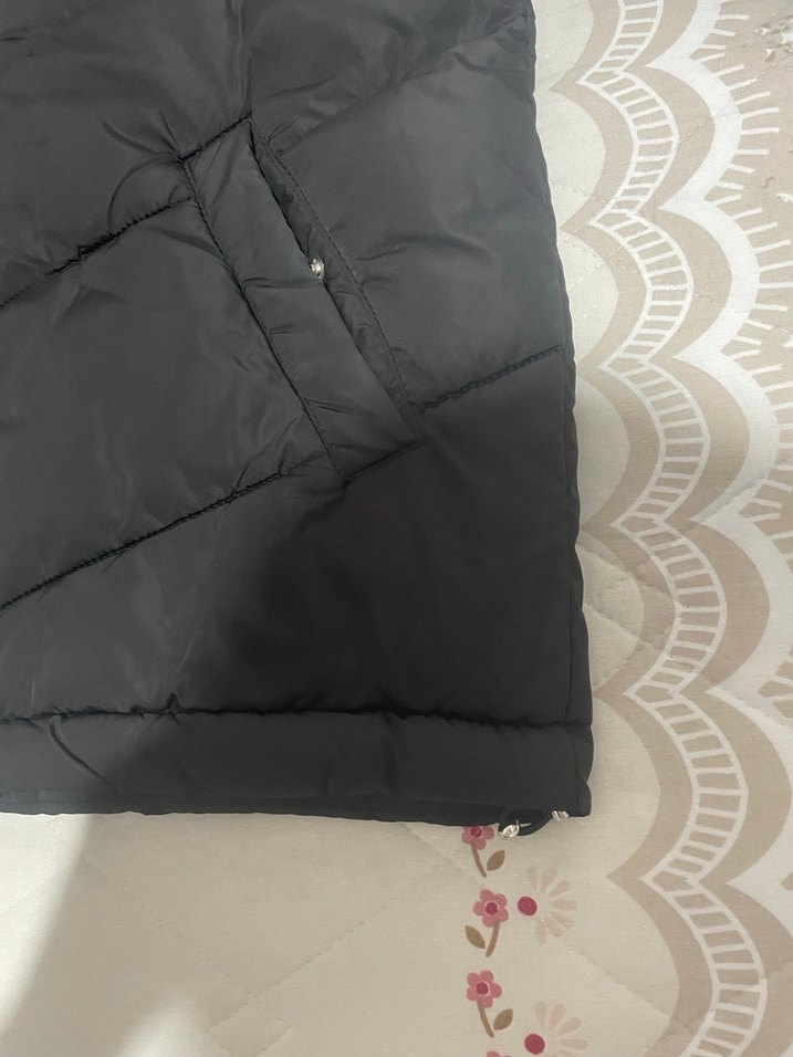 Siyah Fermuarlı Kadın Midi Mont - Görsel 3