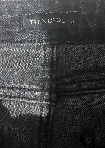 Kadın Siyah Normal Boy Denim Jean - Görsel 3