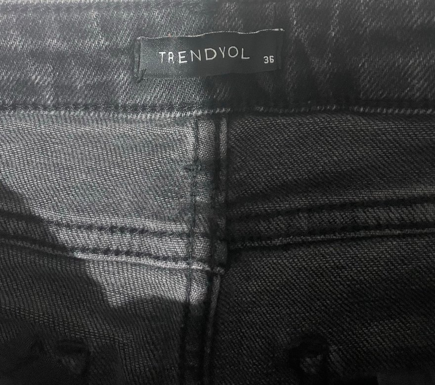 Kadın Siyah Normal Boy Denim Jean - Görsel 3