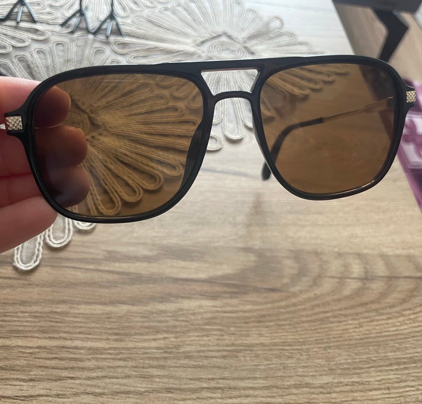 Kahverengi Minimalist Kadın Güneş Gözlüğü - Görsel 2