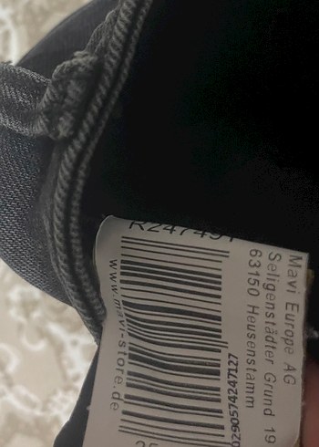 Gri Bol Kesim Midi Boy Kadın Kot Pantolon - Görsel 3