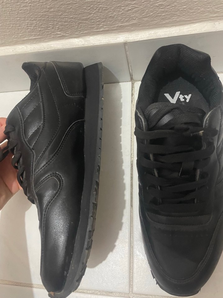 Siyah Kadın Spor Ayakkabı Velcro Detaylı - Görsel 4