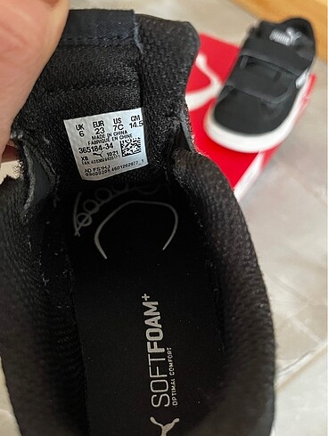 23 Beden siyah Renk Puma erkek çocuk spor ayakkabısı
